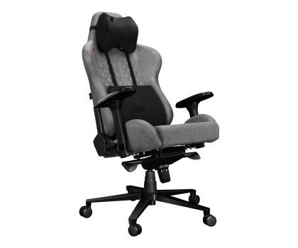 Fotel gamingowy Yumisu 2050 (Jasnoszaro-Czerwony) Tkanina Y-2050-LR-M